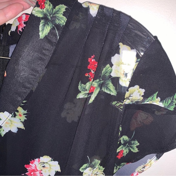 Hell Bunny Jolie Papillon Floral Butterfly Dress Black  M - Picture 7 of 10